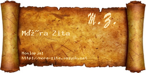 Móra Zita névjegykártya
