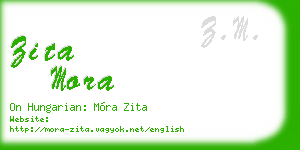zita mora business card
