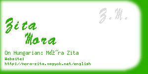 zita mora business card